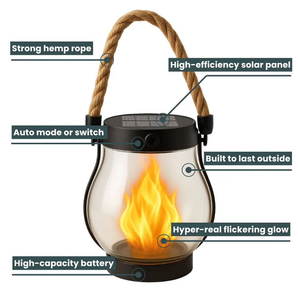 4-Pack Solar Lantern Outdoor Lights