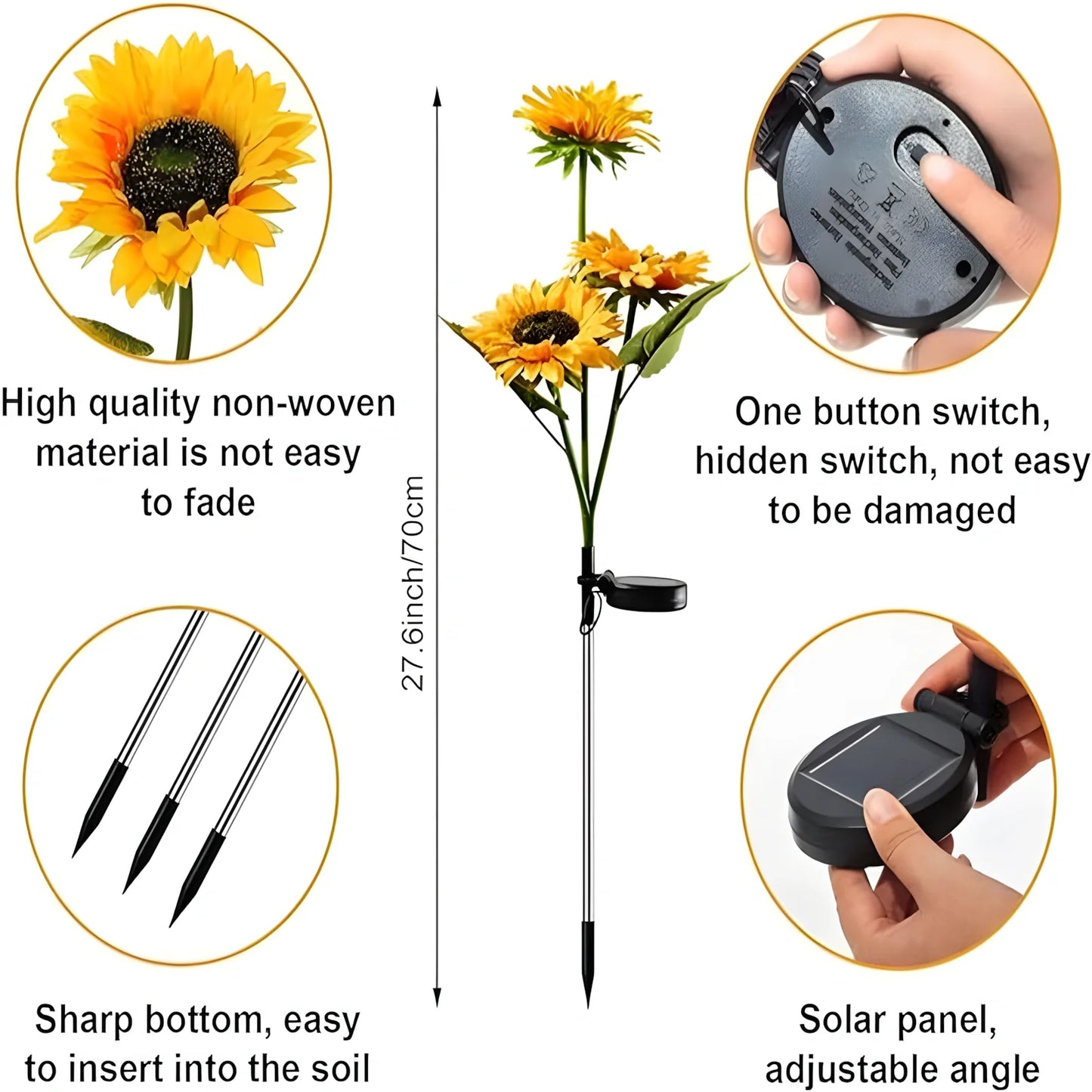 Solar Sunflower LED Lights