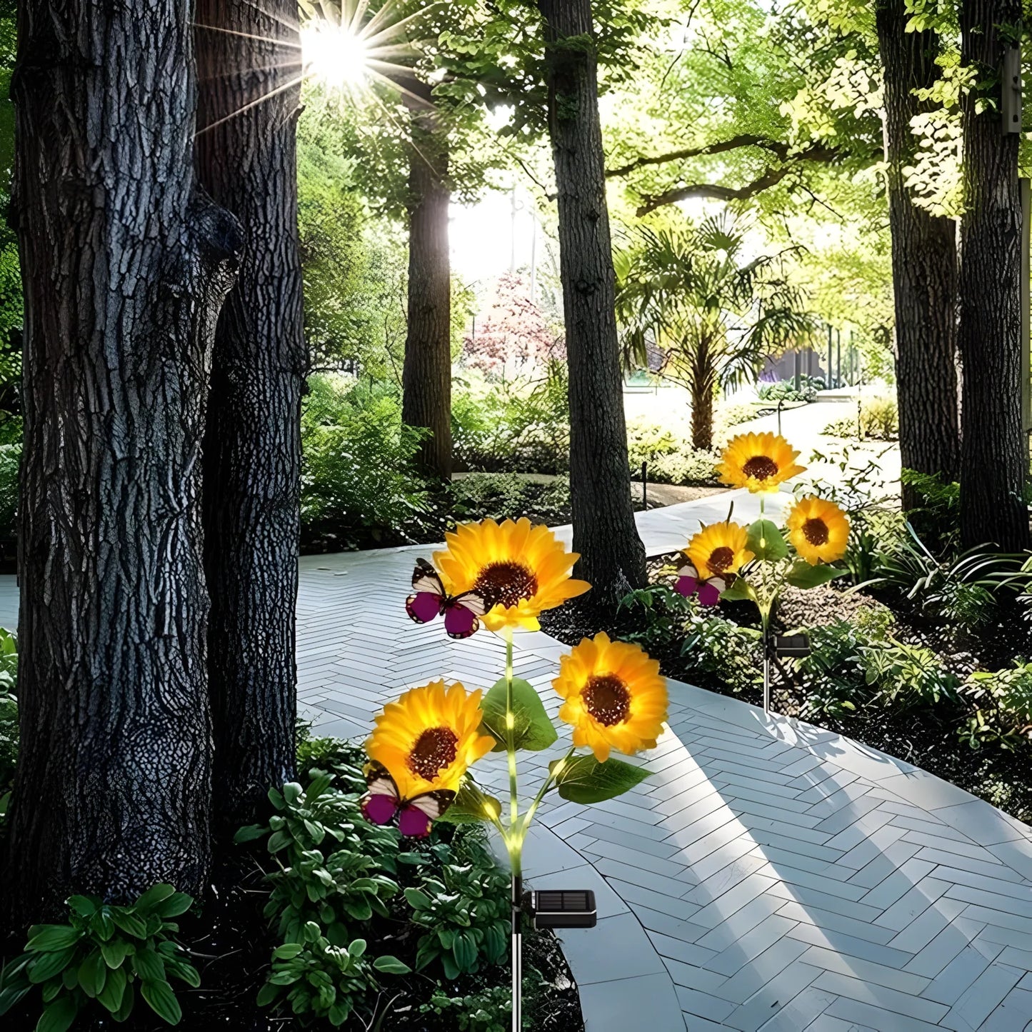 Solar Sunflower LED Lights
